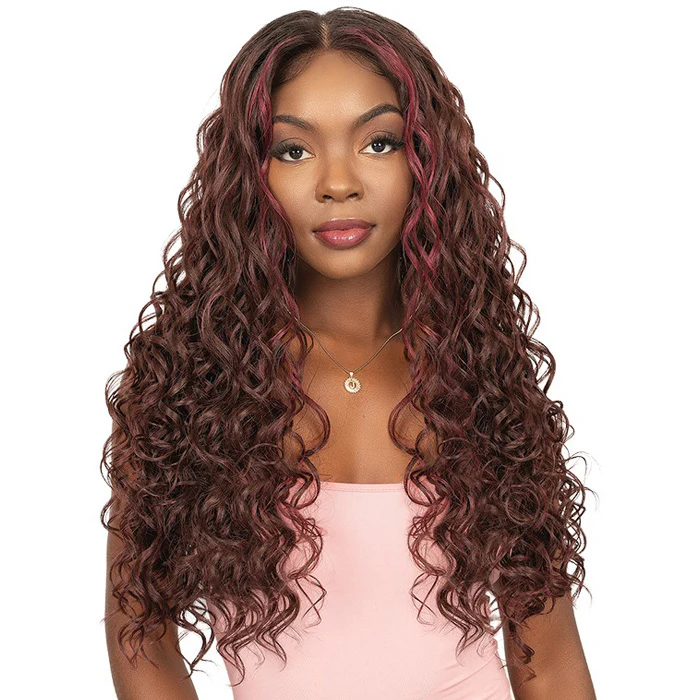 Janet Collection Melt Glueless Human Hair Mix 360 HD 13x6 Frontal Lace Wig - HITA