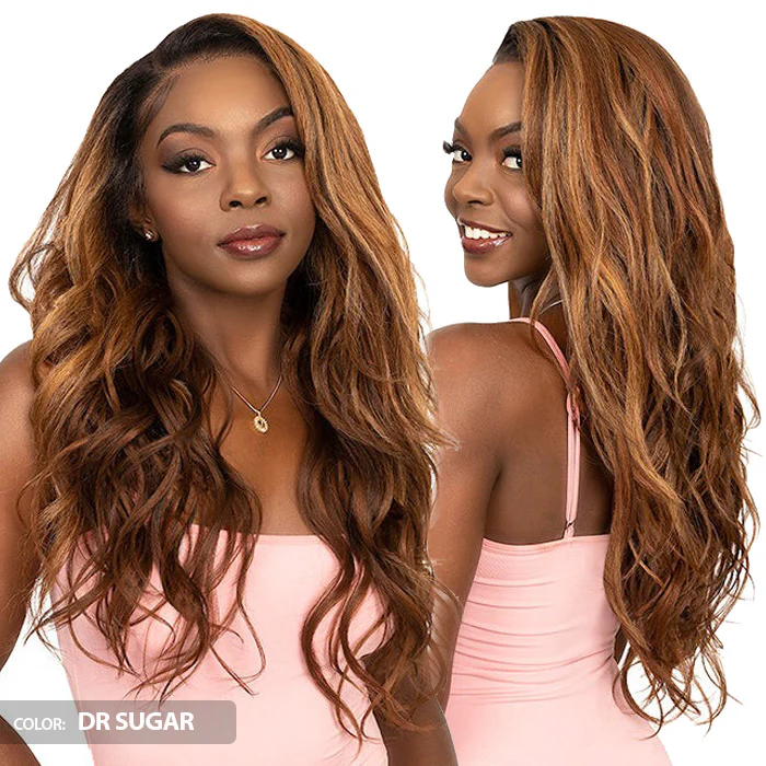 Janet Collection Melt Glueless Human Hair Mix 360 HD 13x6 Frontal Lace Wig - KOTA - Image 2
