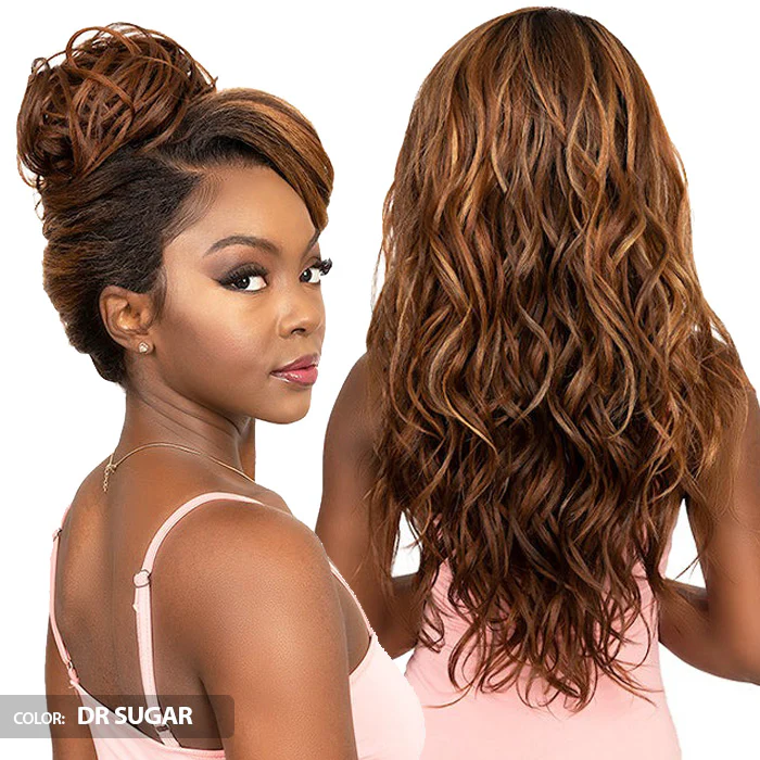Janet Collection Melt Glueless Human Hair Mix 360 HD 13x6 Frontal Lace Wig - KOTA - Image 5