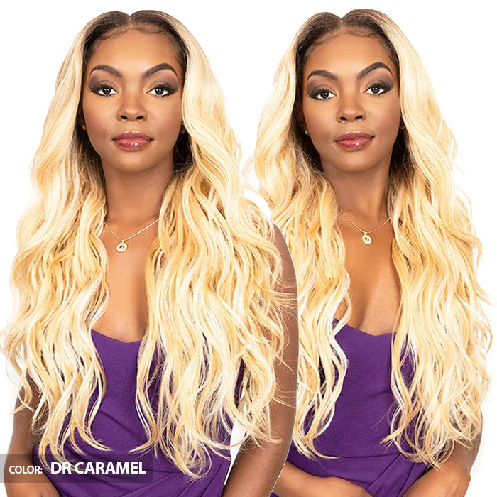Janet Collection Melt Glueless Human Hair Mix 360 HD 13x6 Frontal Lace Wig - KOTA - Image 6