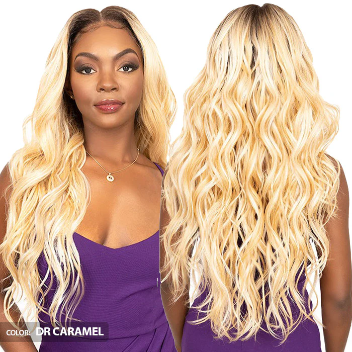 Janet Collection Melt Glueless Human Hair Mix 360 HD 13x6 Frontal Lace Wig - KOTA - Image 8