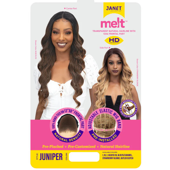 Janet Collection Melt Hand-Tied 13X6 HD Lace Front Wig - JUNIPER - Image 6