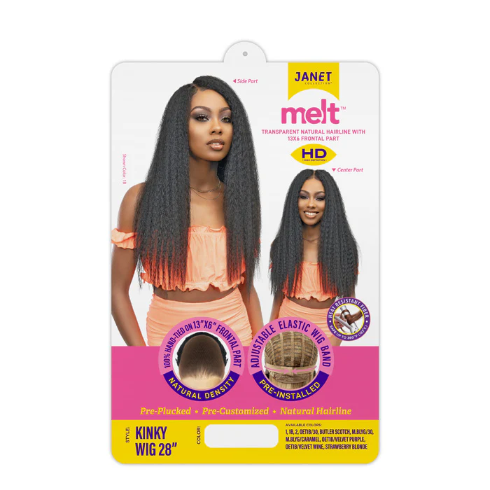 Janet Collection Melt HD 13"X6" Lace Frontal Wig - KINKY WIG 28" - Image 7