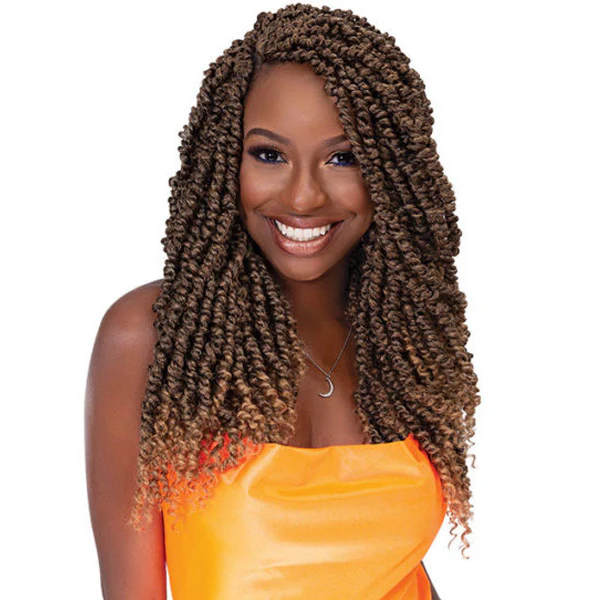 Janet Collection Nala Tress Looped Crochet Braid - 3X PASSION TWIST 18" - Image 2