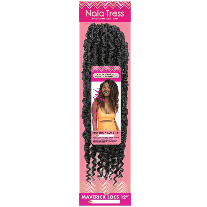 Janet Collection Nala Tress Pre-Looped Crochet Braid - MAVERICK LOCS 12" - Image 6