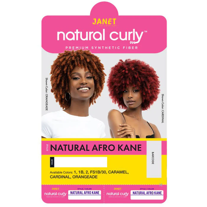 Janet Collection Natural Curly Full Wig - NATURAL AFRO KANE - Image 7