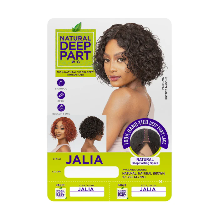 Janet Collection Natural Deep Part Wig 100% Natural Virgin Remy Human Hair Lace Front Wig - JALIA - Image 8