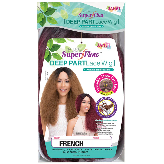 Janet Collection Natural Super Flow Deep Part Lace Wig - FRENCH - Image 4
