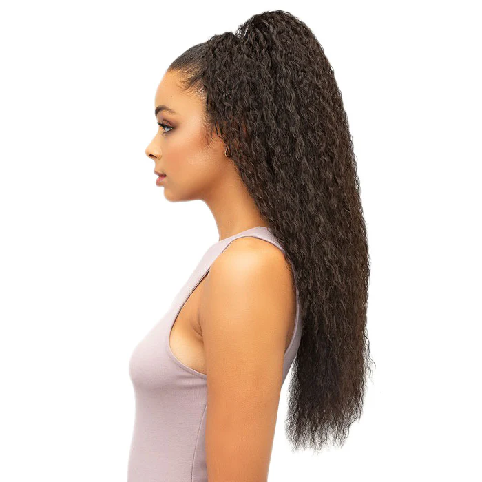 Janet Collection Noir Everytime Drawstring Ponytail - BERRY D/S - Image 5