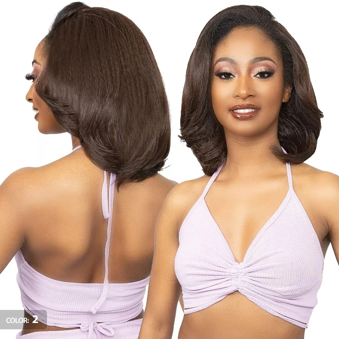 Janet Collection Remy Illusion Easy N Swift 100% Human Hair Prime Unimix Half Wig - AGRA - Image 4