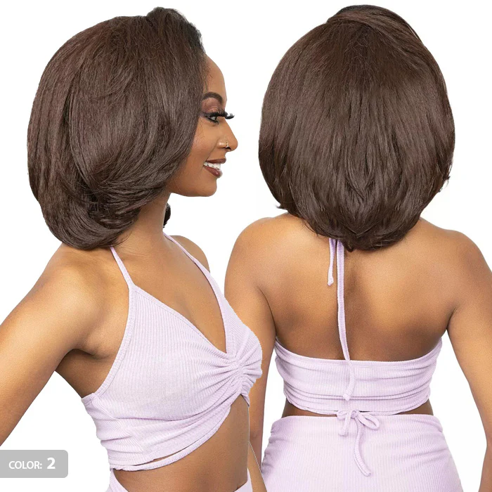 Janet Collection Remy Illusion Easy N Swift 100% Human Hair Prime Unimix Half Wig - AGRA - Image 5