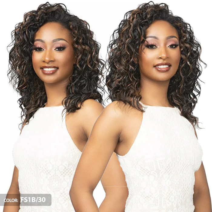 Janet Collection Remy Illusion Easy N Swift 100% Human Hair Prime Unimix Half Wig - KOBE - Image 3