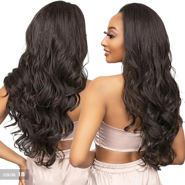 Janet Collection Remy Illusion Easy N Swift 100% Human Hair Prime Unimix Half Wig - YUMA - Image 5
