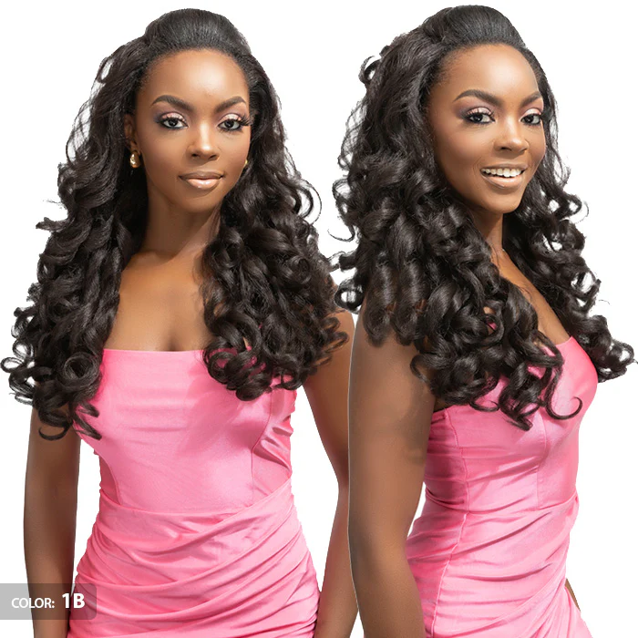 Janet Collection Remy Illusion Easy N Swift Half Wig - VEDA - Image 4