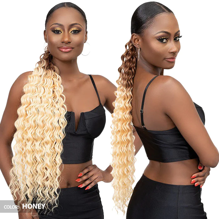 Janet Collection Remy Illusion Ponytail - WAVE 32" - Image 2