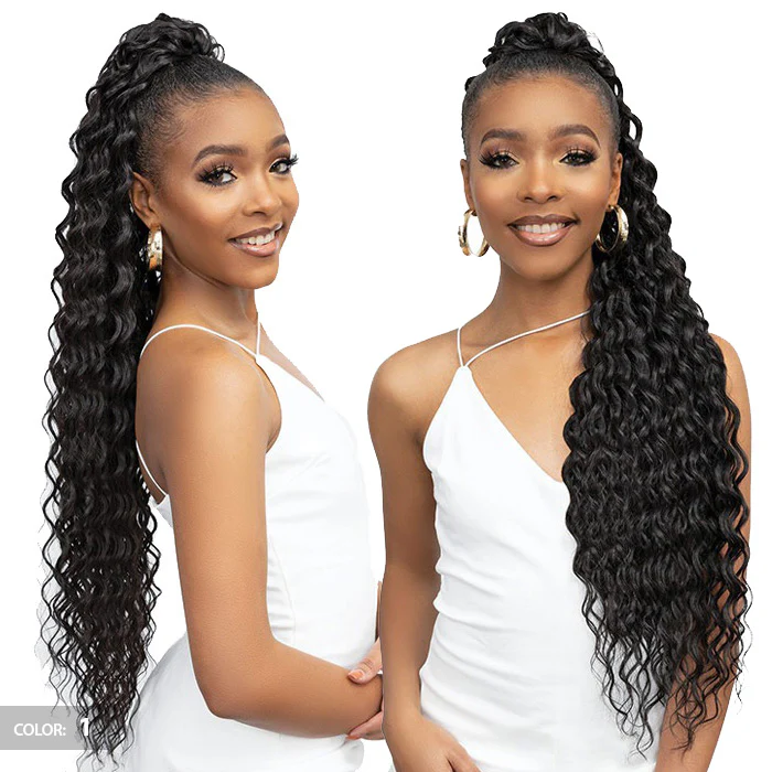 Janet Collection Remy Illusion Ponytail - WAVE 32" - Image 3