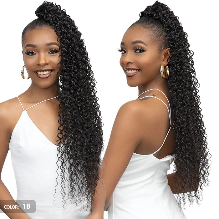 Janet Collection Remy Illusion Ponytail - WATER WAVE 32" - Image 3