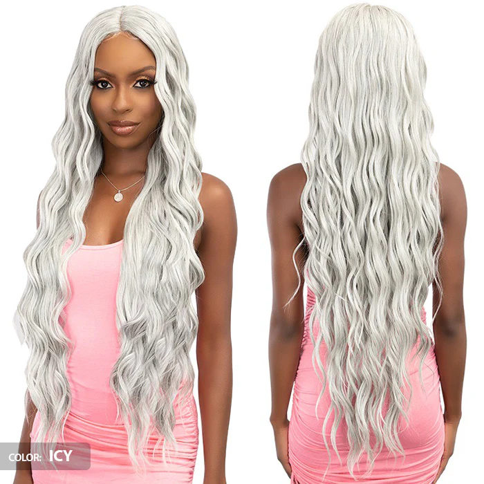 Janet Collection Remy Illusion X-Long Human Hair Mix HD Lace Wig - HIBO - Image 4