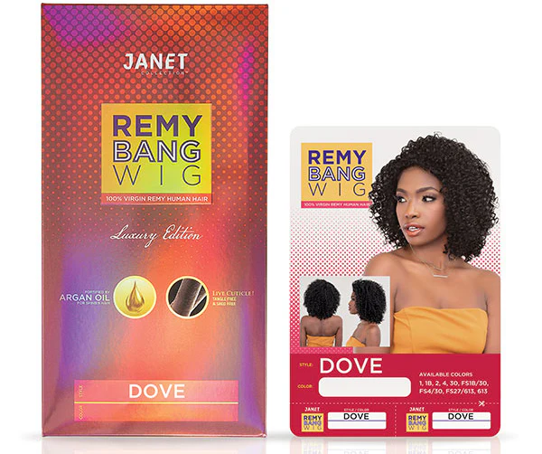 Janet Collection Virgin Human Hair Remy Bang Wig - DOVE - Image 3