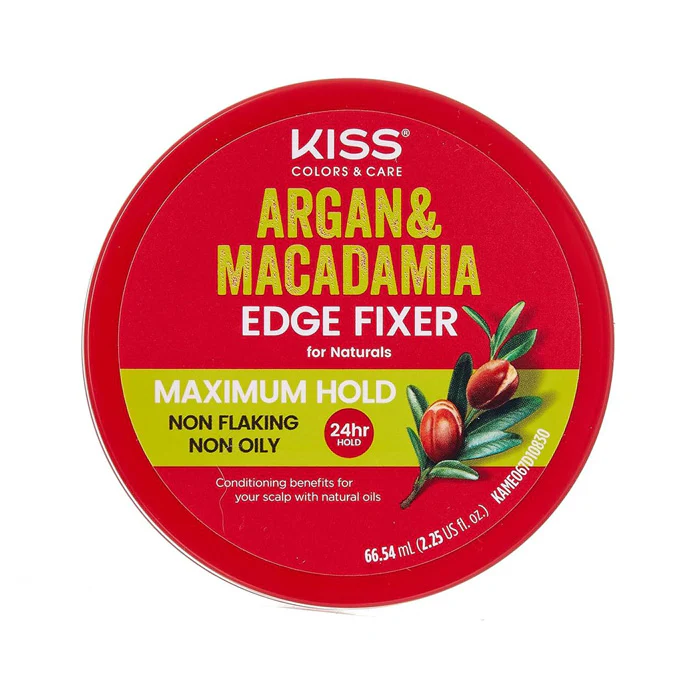 Kiss Argan & Macadamia Edge Fixer 24 Hour Maximum Hold 2.25 oz (67 ml) - Image 2