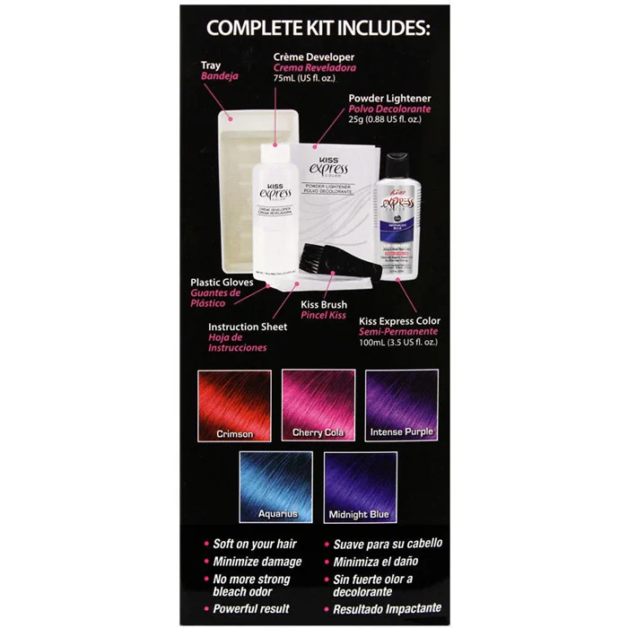 Kiss Colors Express Complete Hair Color Kit - Image 2