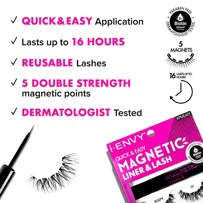 Kiss i-Envy Double Strength Magnetic Lashes - KPML03 - 3D 02 - Image 3