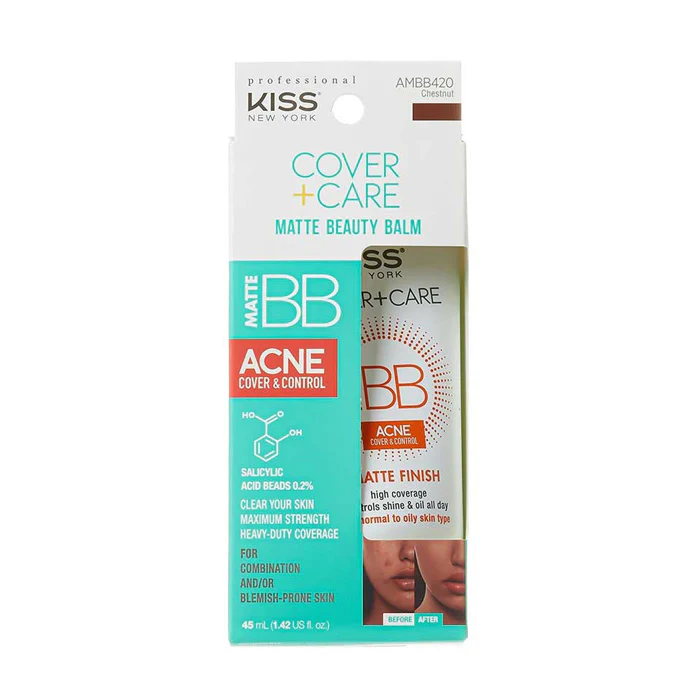 Kiss New York Professional Cover + Care Matte Beauty Balm 1.42 Fl Oz - Image 2