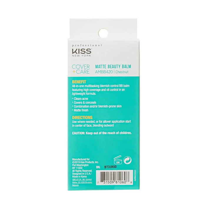 Kiss New York Professional Cover + Care Matte Beauty Balm 1.42 Fl Oz - Image 4