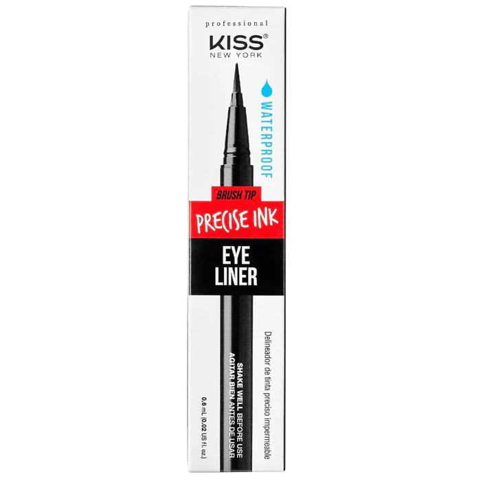 Kiss New York Professional Waterproof Eyeliner Brush Tip - PRECISE INK KE01
