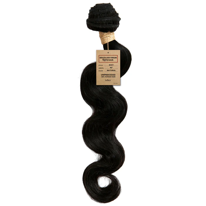 Laflare 100% Unprocessed Brazilian Virgin Remy Human Hair Weave - NATURAL BODY 14/22" - Image 2