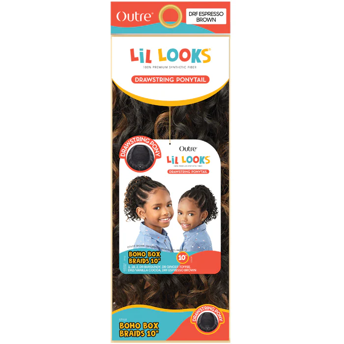 Lil Looks By Outre Kids Drawstring Ponytail - BOHO BOX BRAIDS 10" - Image 5