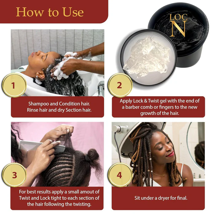 LOC N Twists Braids Wave Edge Gel 16oz - EXTRA HOLD - Image 5
