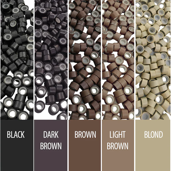 Eve Premium Extension Links - SILICONE TYPE MICRO RINGS 200 PCS (5/3/3 mm) - Image 5