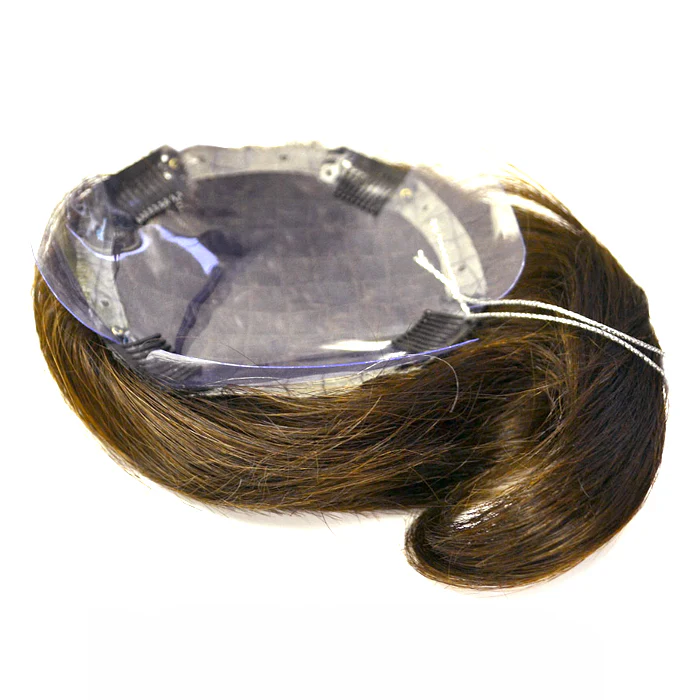 Lord & Cliff 100% Remy Human Hair Clip-In Hairpiece - NATURAL BLEND 6" - Image 4
