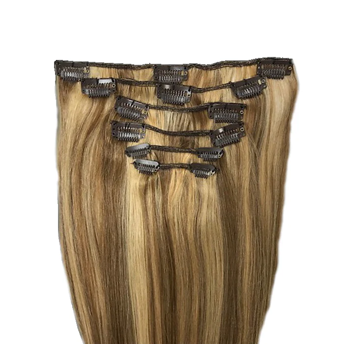 Lord & Cliff Evita 100% Human Hair Clip-In Extension Weave - STRAIGHT 6 PCS 14"/18" - Image 5