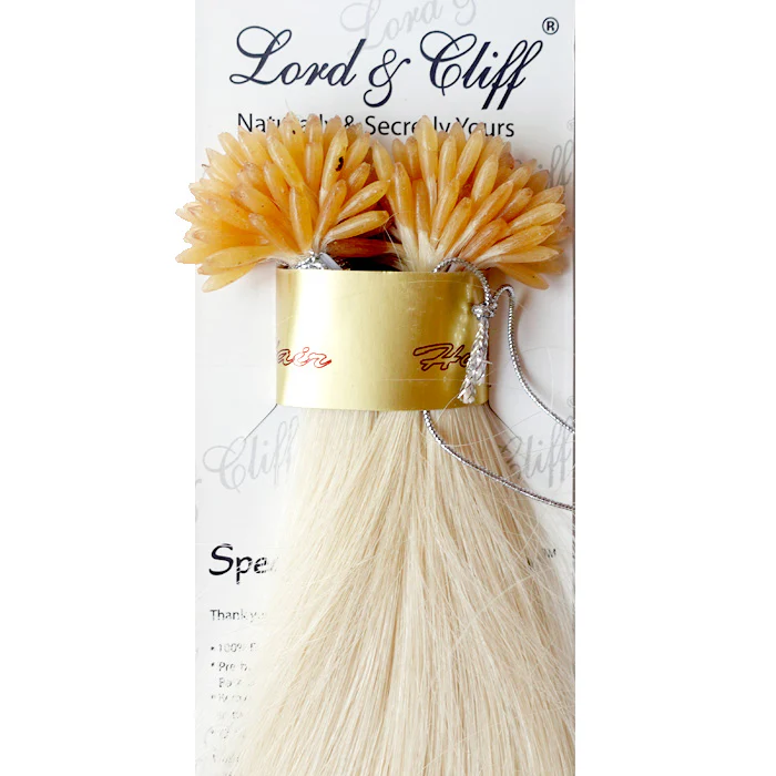 Lord & Cliff Fusion Glue Tip 100% Human Hair Extension Weave - YAKY 12/16/20" - Image 2