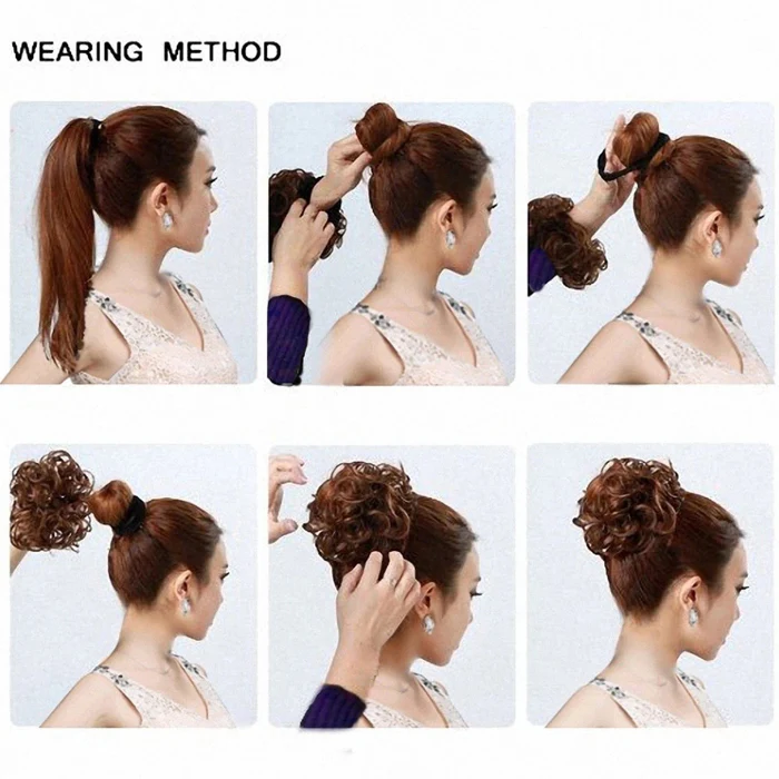 Lord & Cliff Think Pink Messy Bun Elastic Hair Extension - HAIR MAGIC - Image 6