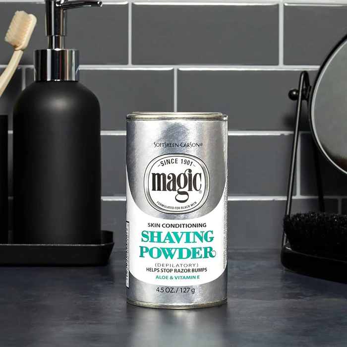 Magic SKIN CONDITIONING SHAVING POWDER - Platinum 4.5 oz - Image 2