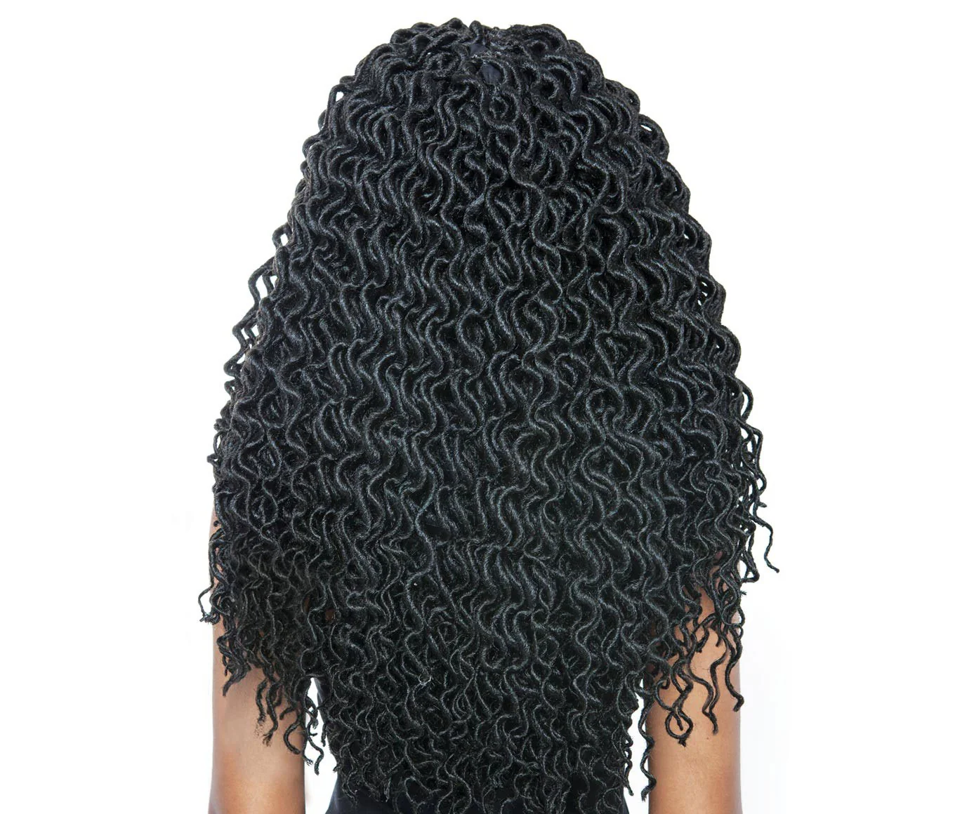 Mane Afri-Naptural Crochet Loop Braid - CURLED FAUX LOCS 18" - Image 4