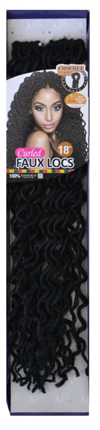 Mane Afri-Naptural Crochet Loop Braid - CURLED FAUX LOCS 18" - Image 5