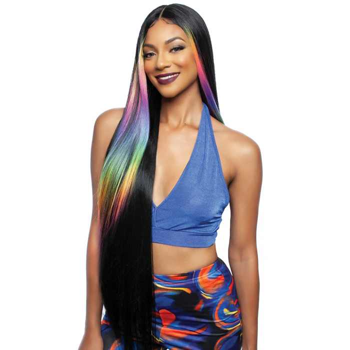 Mane Brown Sugar Clear Human Hair Blend 4" Deep HD Lace Part Wig - BSHC291 - WHITNEY - Image 2