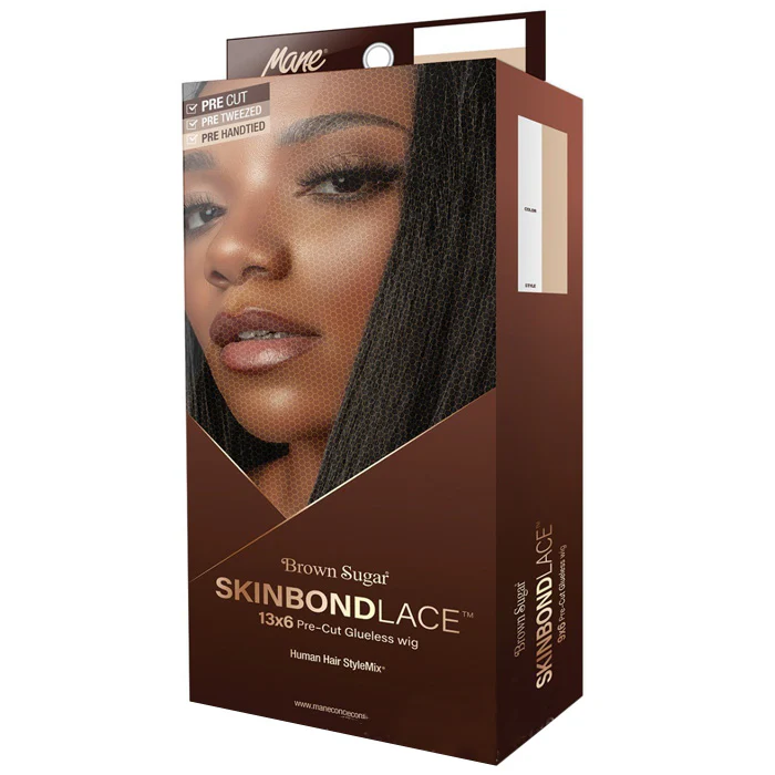 Mane Brown Sugar Skin Bond Lace Pre-Handtied Human Hair Blend 13x6 Lace Front Wig - BSSB207 GLUELESS 03 - Image 6