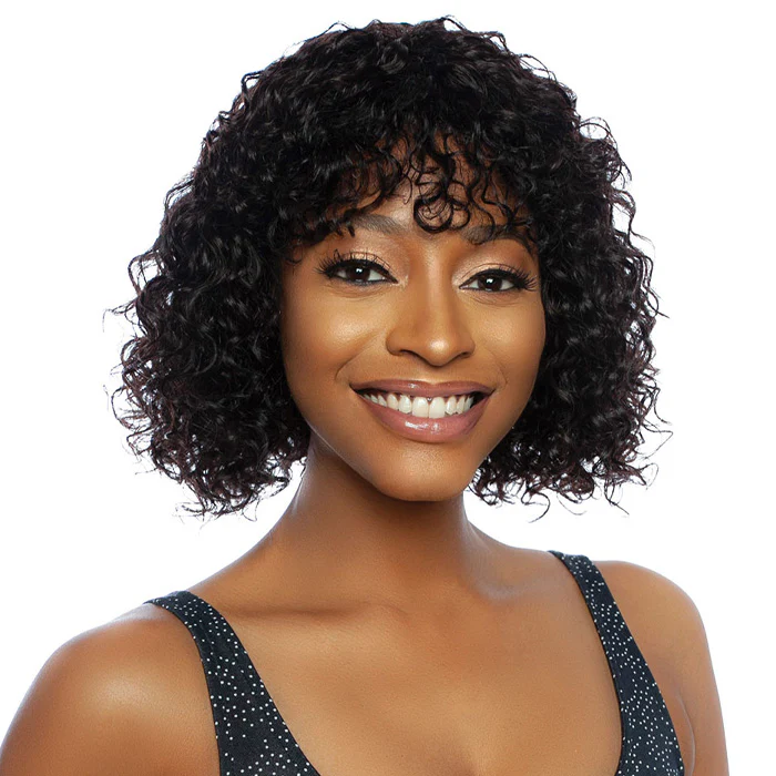 Mane Concept 11A Wet N Wavy Curl Full Bang Wig 12" - Image 2