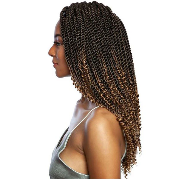 Mane Concept Afri Naptural Crochet Loop Pre-Stretched Braid - SB307 3X COILY ENDS SENEGAL TWIST 14" - Image 3