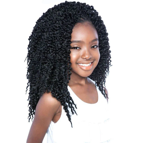 Mane Concept Afri Naptural Pre-Looped Crochet Braid - KIDS ROCK 3D CUBIC TWIST 12" - Image 3