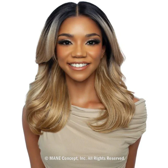 Mane Concept Brown Sugar Skinbond Lace Glueless 13x2x6 Deep Lace Frontal Wig - BSSB225 LACE CUT 06