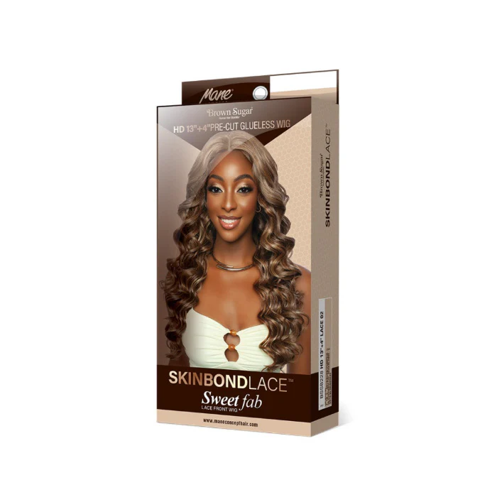 Mane Concept Brown Sugar Skinbond Lace Glueless HD 13+4 Lace Part Wig - BSSB228 LACE 02 - Human Hair Blend - Image 5
