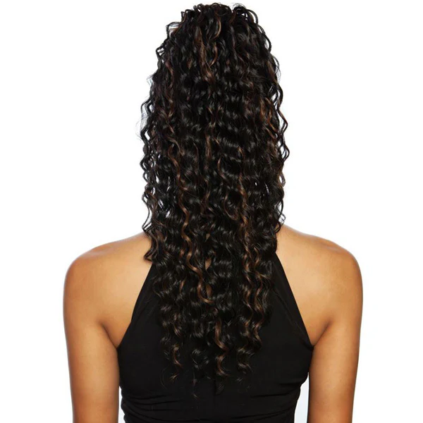 Mane Concept Human Hair StyleMix Brazilian Mega Wrap & Tie Ponytail - MBWNT02 DEEP WAVE 24 INCH - Image 4