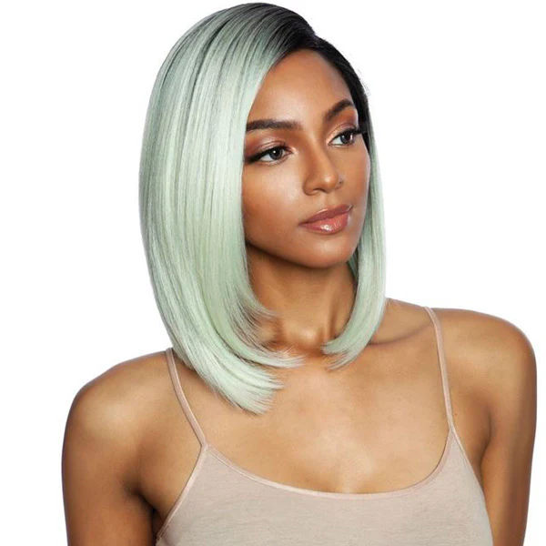 Mane Concept Melanin Queen Human Hair Stylemix Swoop Deep Side Part Lace Front Wig - MLS203 MERCURY - Image 2