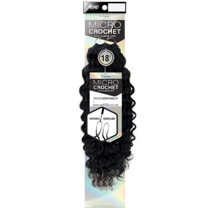 Mane Concept Pristine Micro Crochet 100% Human Hair Pre-Looped Braid - PRHC107 / PRHC103 WATER WAVE 14/18" - Image 2
